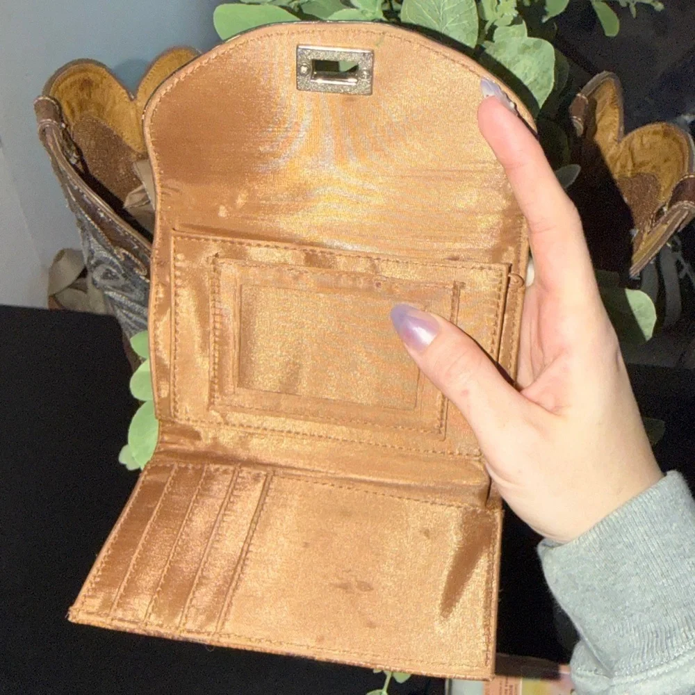 Brown Snakeskin-Pattern Wallet